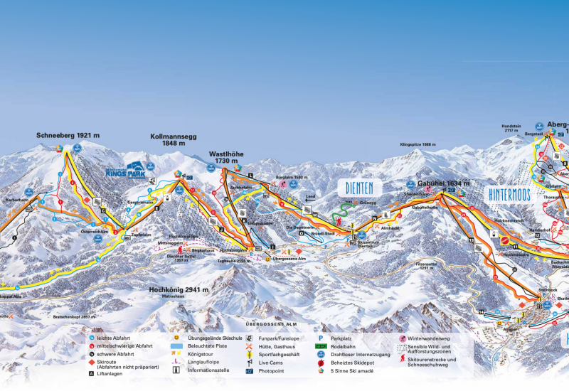 Pistekaart van Hochkönig